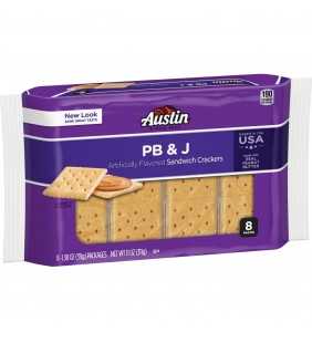 Austin, Sandwich Crackers, PB and J,11 Oz,8 Ct