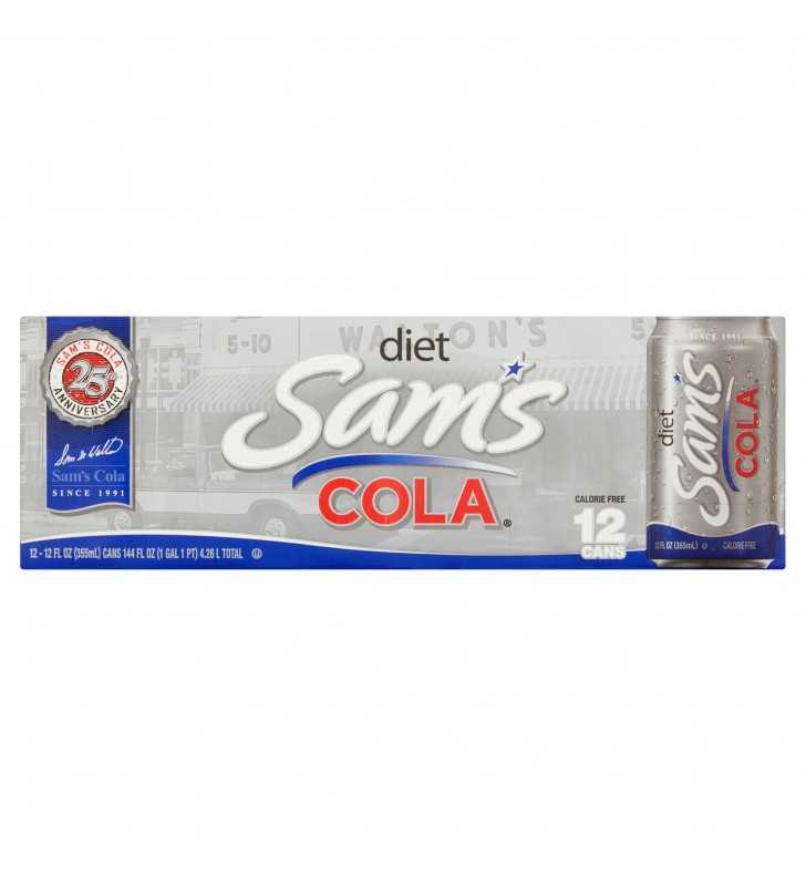 Sam's Cola Soda Pop, 12 fl oz, 12 Pack Cans