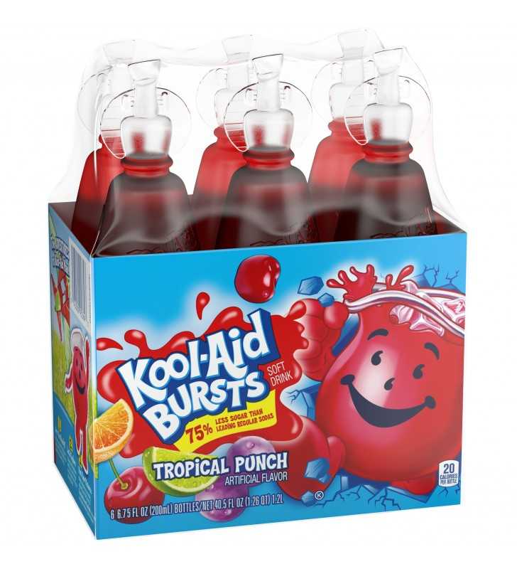 Kool Aid Bursts Tropical Punch Artificially Flavored Drink 6 Ct Package