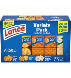 Lance Variety Pack of Sandwich Crackers, 20 Ct