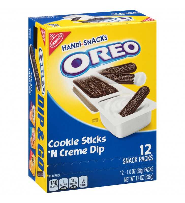 Handi-Snacks OREO Cookie Sticks 'N Crème Dip Snack Packs, 1 Box of 12 ...