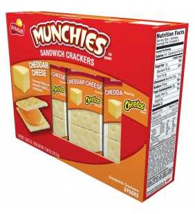 Munchies Cheetos Cheddar Cheese Sandwich Crackers, 1.38 oz Packs, 8 Count