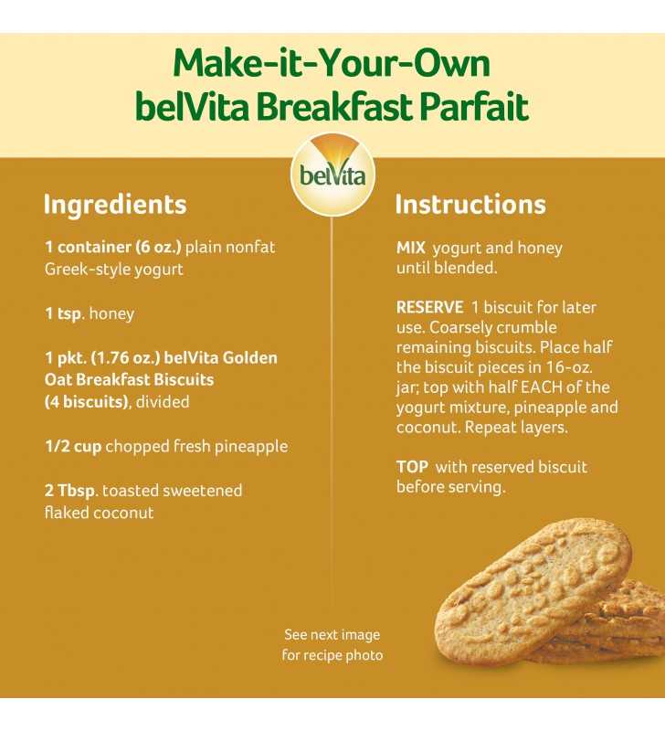 BELVITA Breakfast Biscuits Toasted Coconut, 5 Count, 6 Pack