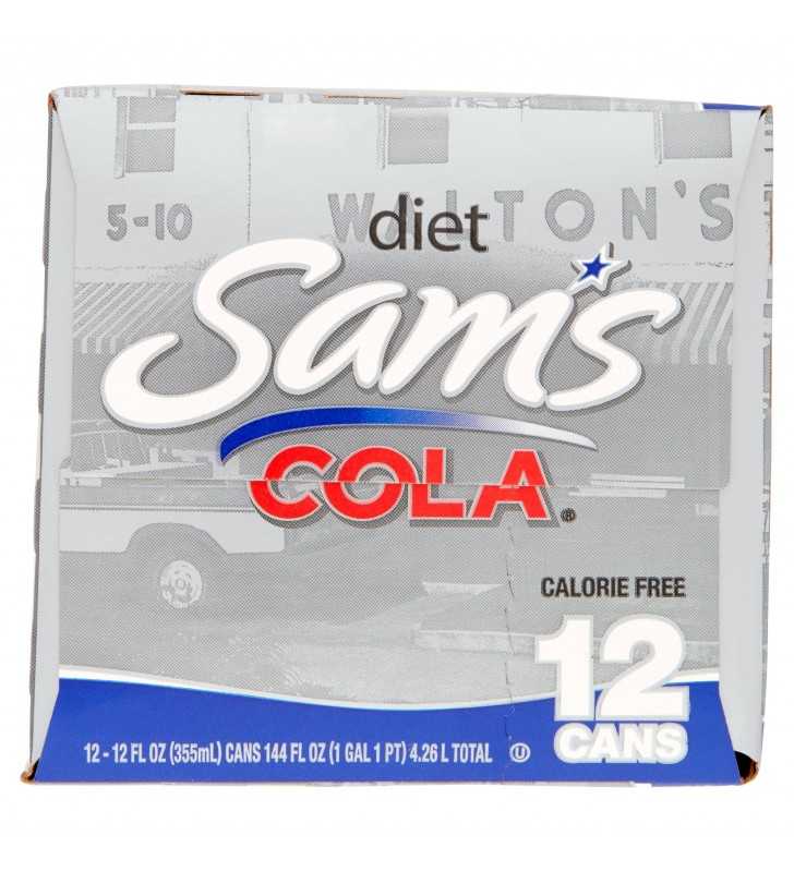 Sam's Cola Soda Pop, 12 fl oz, 24 Pack Cans