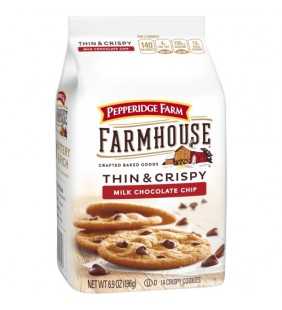Pepperidge Farm Farmhouse Thin & Crispy Milk Chocolate Chip Cookies, 6.9 oz. Bag