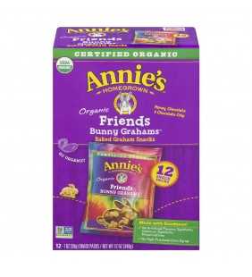 Annie's Organic Snack Crackers, Bunny Grahams, 1 oz, 12 Count