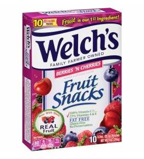 Welch's Berries 'N Cherries Fruit Snacks, 8 Oz., 10 Count