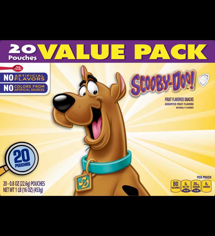 Scooby Doo Fruit Snacks, Value Pack, 20 ct, 0.8 oz
