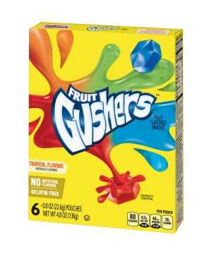 Gushers Tropical Flavors Fruit Flavored Snacks 6 Count