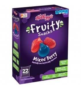 Kellogg's Mixed Berry Fruity Snacks Pouches 17.6 oz 22 ct