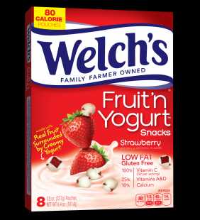 Welch's Fruit N' Yogurt Fruit Snacks, Strawberry, 8 ct, 0.8 oz