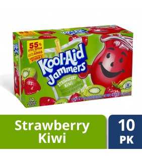 Kool Aid Jammers Strawberry Kiwi Artificially Flavored Drink, 10 ct. Box