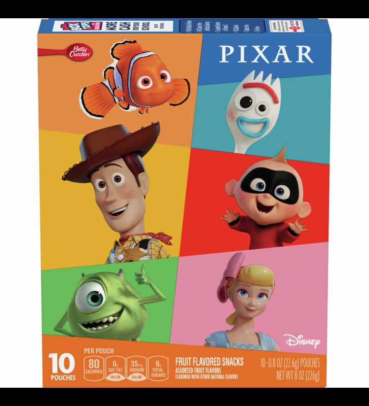 Betty Crocker Pixar Assorted Fruit Flavored Snacks 10 ct.