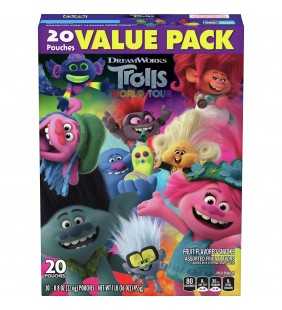 Trolls Fruit Flavored Snacks 20 ct Value Pack, 16 oz