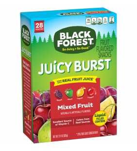 Black Forest Juicy Burst Mixed Fruit Medley Fruit Snacks, 0.8 Oz., 28 Count