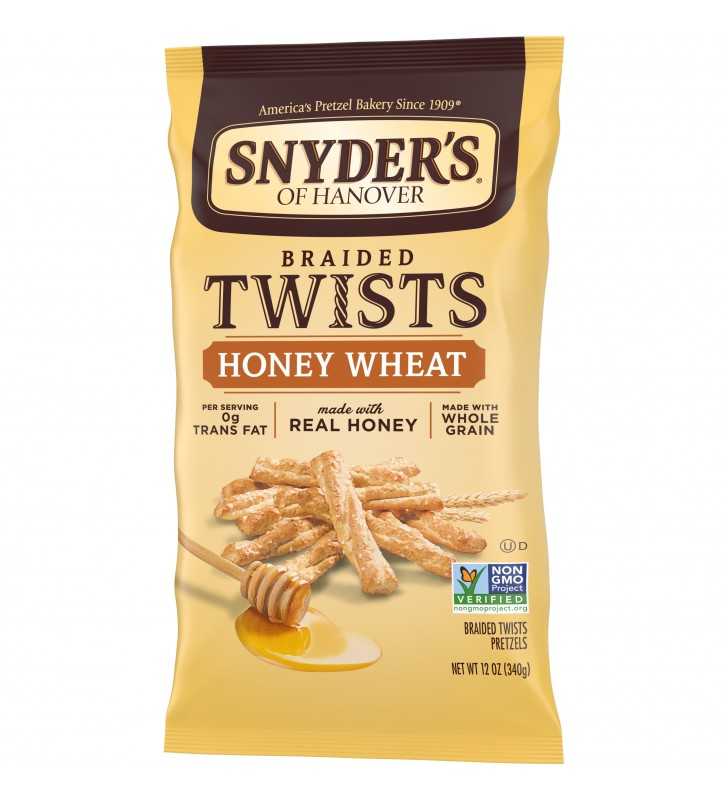 Snyder's of Hanover Honey Wheat Braided Pretzel Twists, 12 Oz