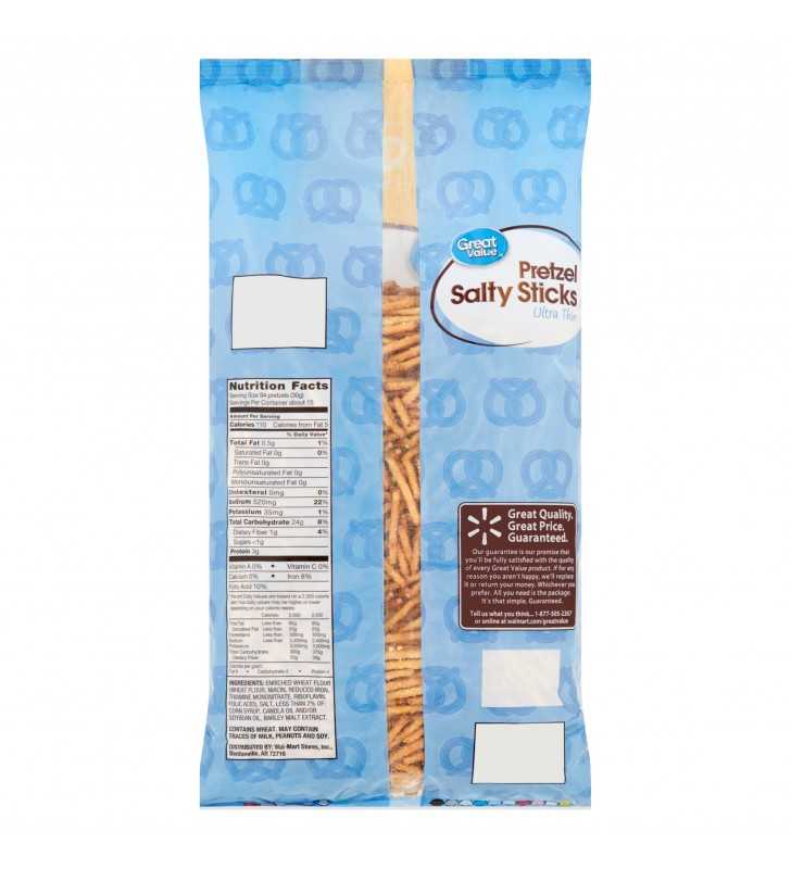 Great Value Ultra Thin Salty Pretzel Sticks 16 Oz Pretzel Stick Dee Dan Walmart Dandee Sticks 