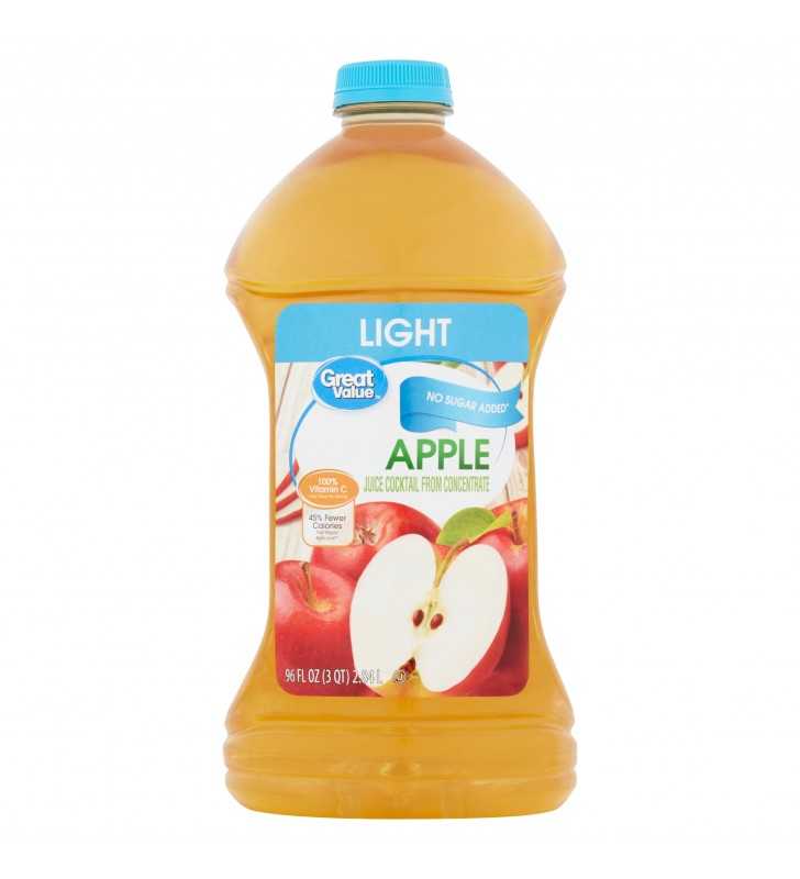 Great Value Light Apple Juice, 96 Fl. Oz.