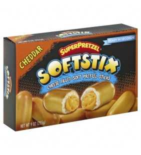 SuperPretzel® Softstix® Cheddar Cheese Filled Soft Pretzel Sticks 9 oz. Box