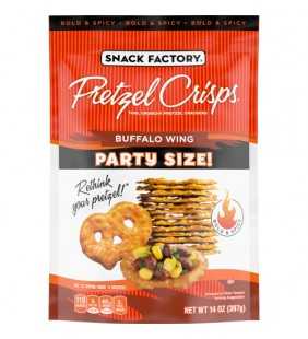 Snack Factory Pretzel Crisps Buffalo Wing, Large Party Size, 14 Oz