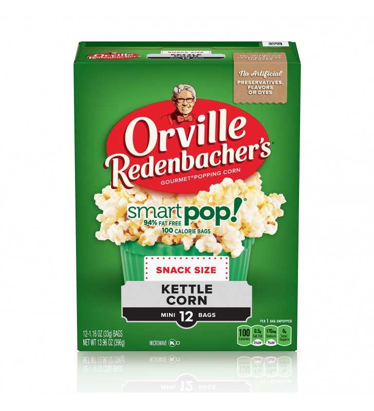 Lelie Graf Afwijken Orville Redenbachers 100 Calorie Kettle Corn Microwave Popcorn 1.16 Oz 12 Ct