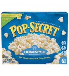 Pop Secret Homestyle Microwave Popcorn, 3.2 Oz, 6 Ct