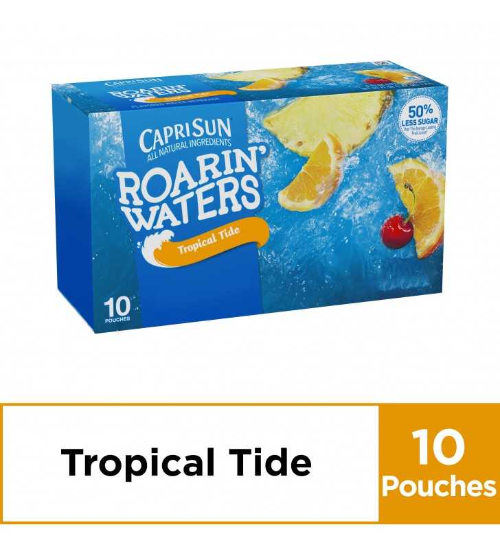 Capri Sun Roarin' Waters Tropical Tide Fruit Flavored Water, 10 ct -  Pouches, 60.0 fl oz Box