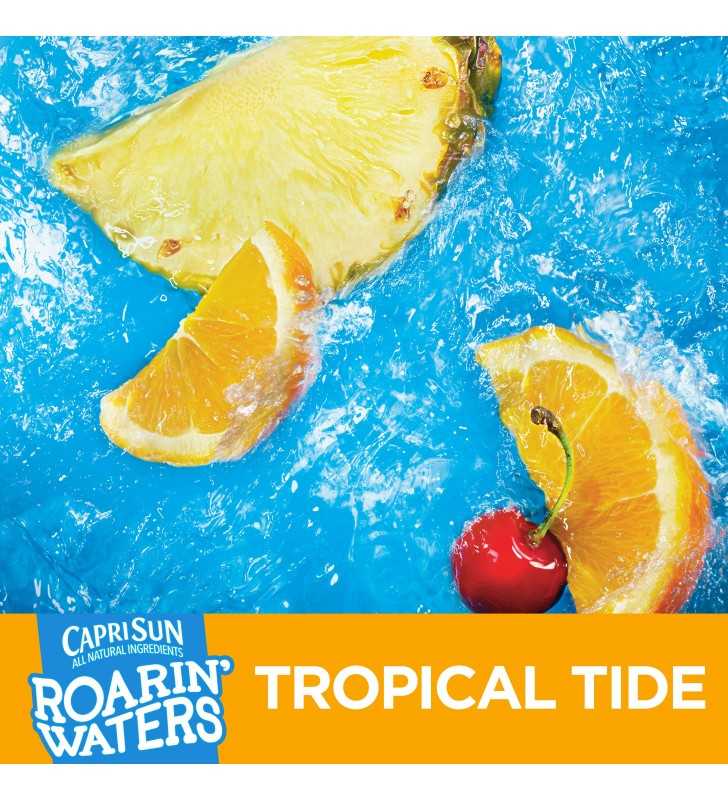 Capri Sun Roarin' Waters Tropical Tide Fruit Flavored Water, 10 ct - Pouches,  60.0 fl oz Box