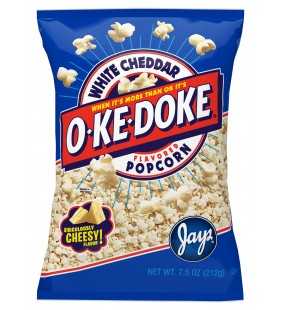 O-Ke-Doke Popcorn, White Cheddar, 7.5 Oz