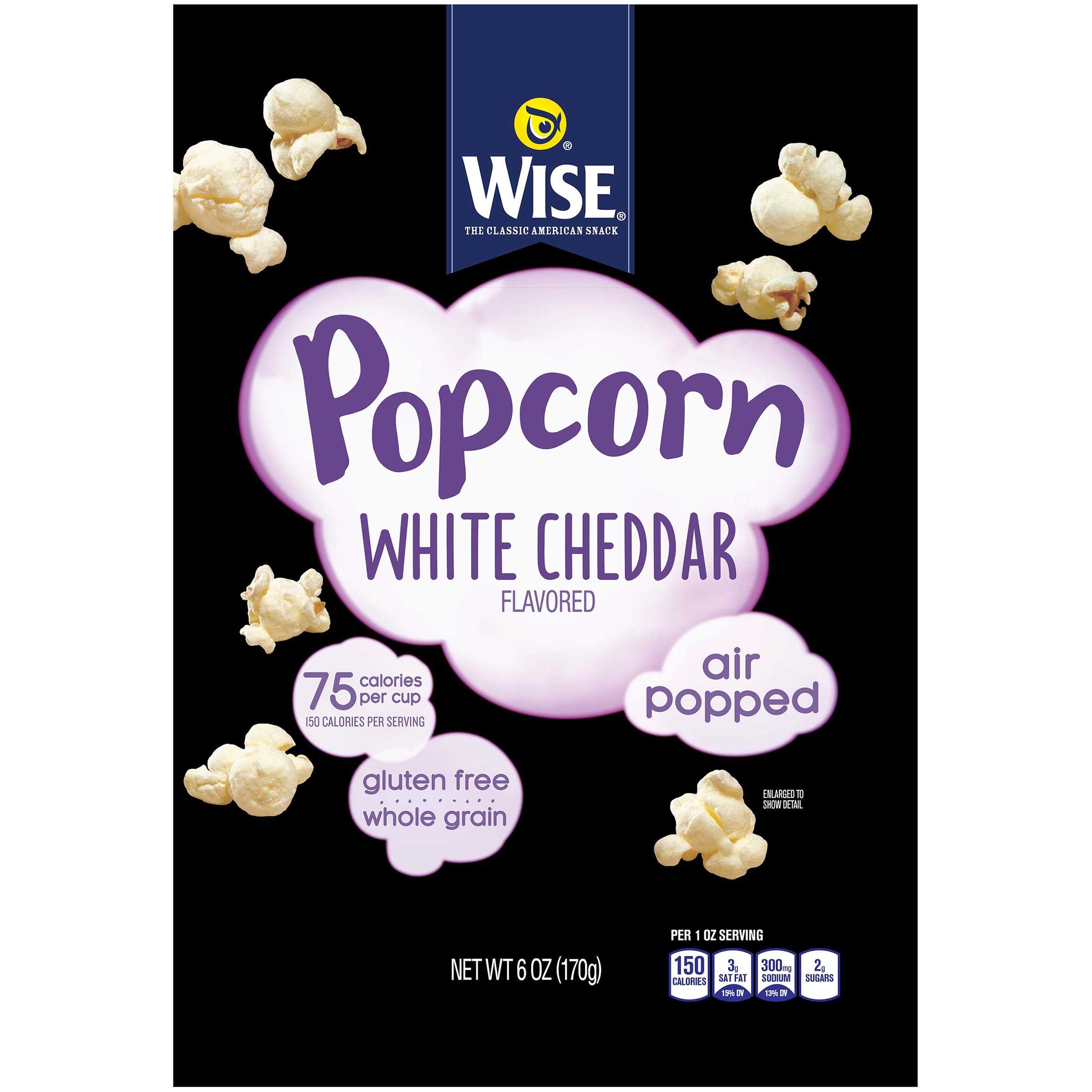 Wise Air Popped White Cheddar Popcorn, 6 Oz.