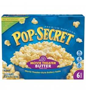 Pop Secret Movie Theater Butter Microwave Popcorn, 3.2 Oz, 6 Ct