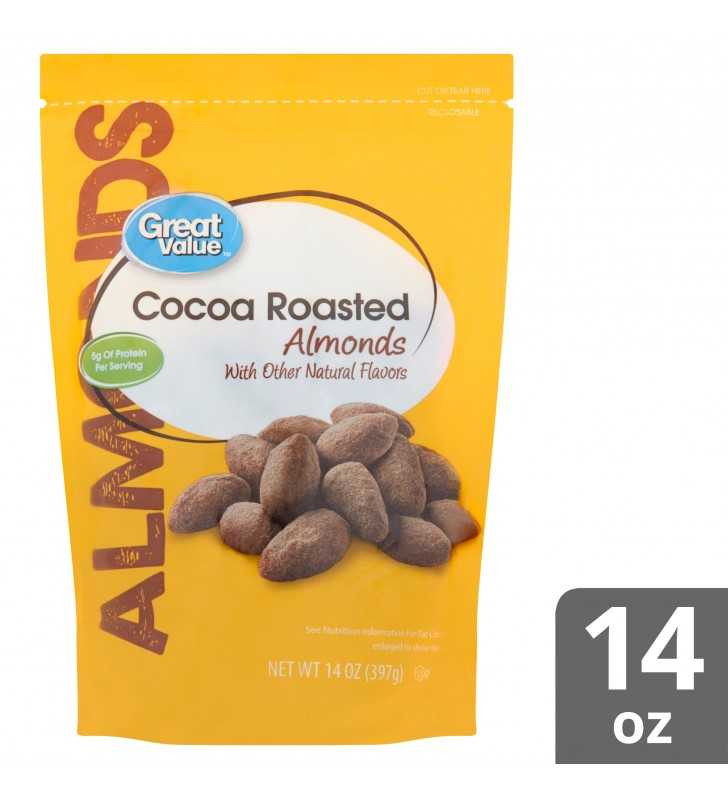Great Value Cocoa Roasted Almonds, 14 oz