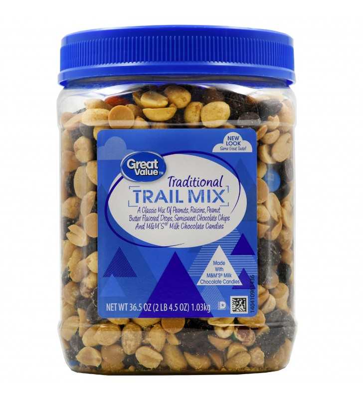 Great Value Traditional Trail Mix with M&M's Milk Chocolate Candies, 36.5  oz 