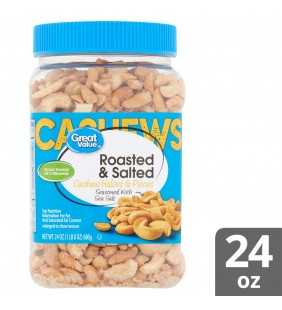 Great Value Roasted & Salted Cashew Halves & Pieces, 24 oz
