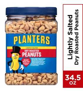 Planters Lightly Salted Dry Roasted Peanuts, 34.5 oz Jar