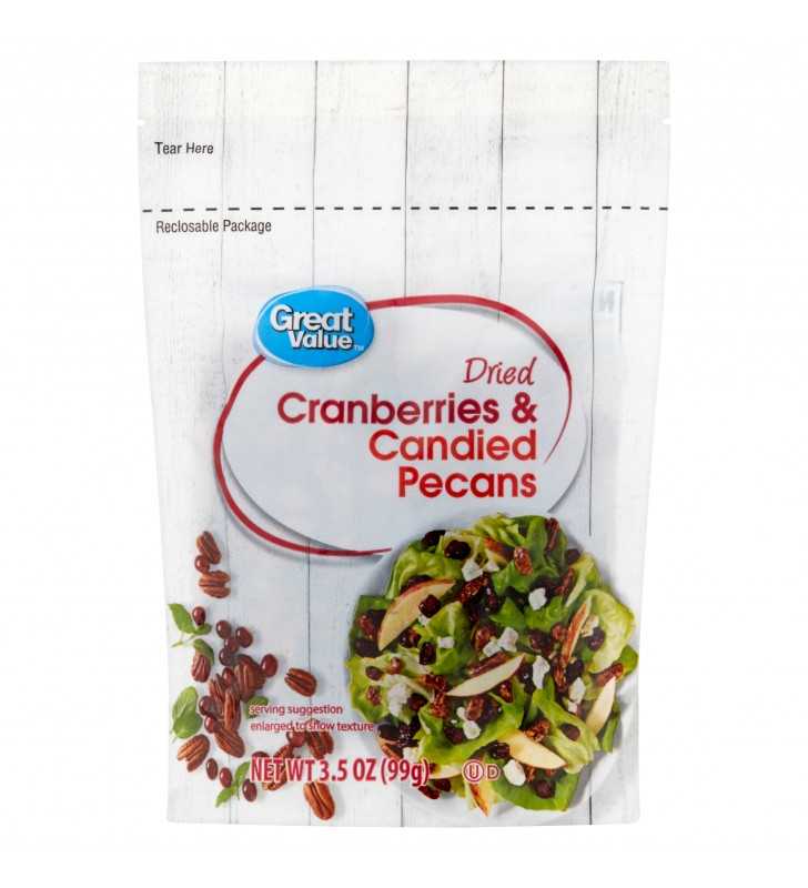 Great Value Dried Cranberries & Candied Pecans, 3.5 oz