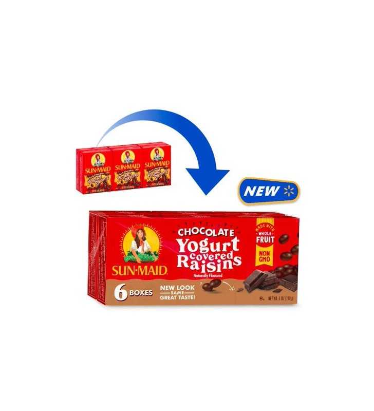 Sun-Maid Yogurt Raisins, Dark Chocolate, 6 ct, 1 oz