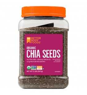 BetterBody Foods Organic Chia Seeds, 2.0 lb, 30 Servings