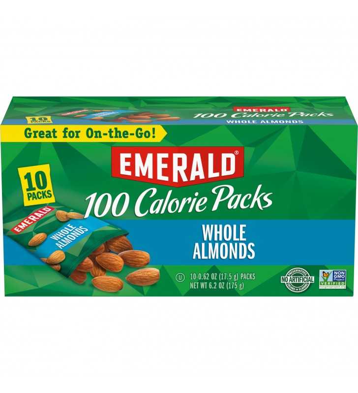 Emerald Nuts Natural Almonds, 100 Calorie Packs, 10 Ct