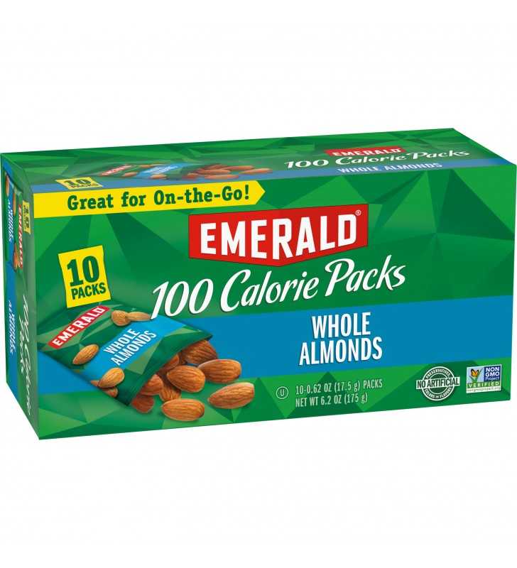Emerald Nuts Natural Almonds, 100 Calorie Packs, 10 Ct