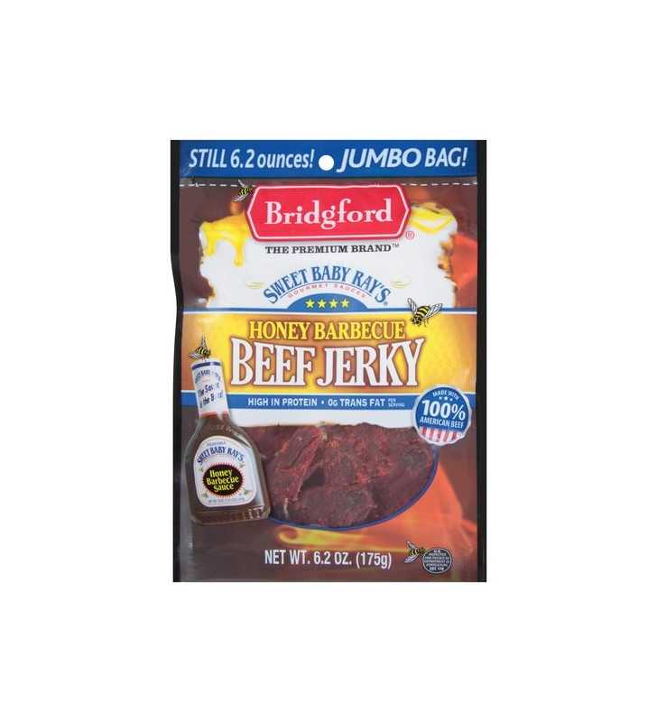 Bridgford Sweet Baby Ray's Honey Barbecue Beef Jerky Jumbo Bag, 6.2 Oz.