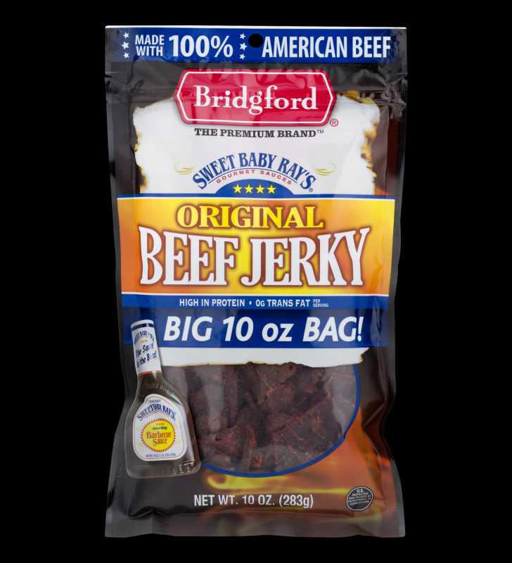 Bridgford Sweet Baby Ray's Beef Jerky, Original, 10 Oz.