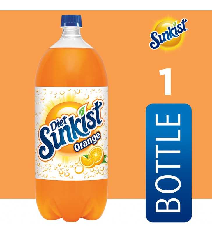 Diet Sunkist Orange Soda, 2 L bottle