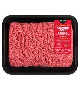 All Natural* 80% Lean/20% Fat Ground Beef Chuck Tray, 2.25 lb