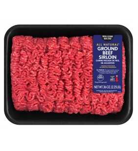 All Natural* 90% Lean/10% Fat Ground Beef Sirloin Tray, 2.25 lb