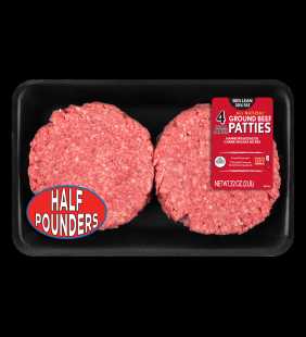 All Natural* 80% Lean/20% Fat Ground Beef Patties 4 Count, 2 lb