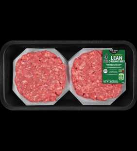 All Natural* 93% Lean/7% Fat Ground Beef Patties 4 Count, 1 lb