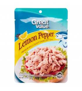 Great Value Chunk Light Tuna, Lemon Pepper, 2.6 oz