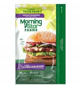 MorningStar Farms, Vegan Burgers, Cheezeburger, Value Pack, 16 Oz