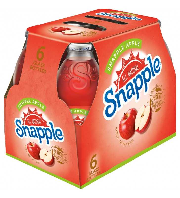 Snapple All Natural Apple Flavor, 6 Fl. Oz., 6 Count